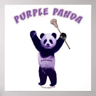 Lila Panda Lacrosse Poster