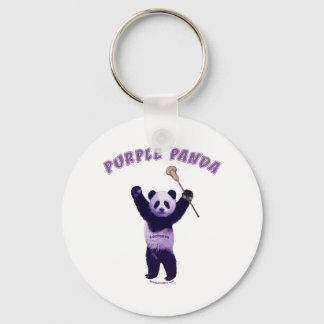 Lila Panda Lacrosse Schlüsselanhänger
