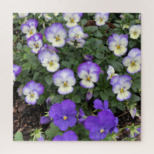 Lila Pansy Blume Floral Jigsaw Puzzle Geschenk