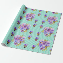 Lila Pansy Blume Florenz Geschenkpapier