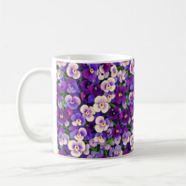 Lila Pansy Blume Kaffeetasse