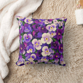 Lila Pansy Blume Kissen