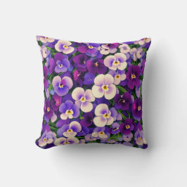 Lila Pansy Blume Kissen