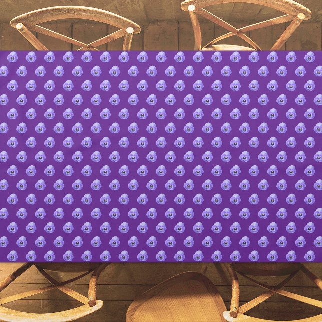 Lila Pansy Blume Nahtloses Muster auf Tablette Tischdecke (Purple Pansy flower seamless pattern on tablecloth)