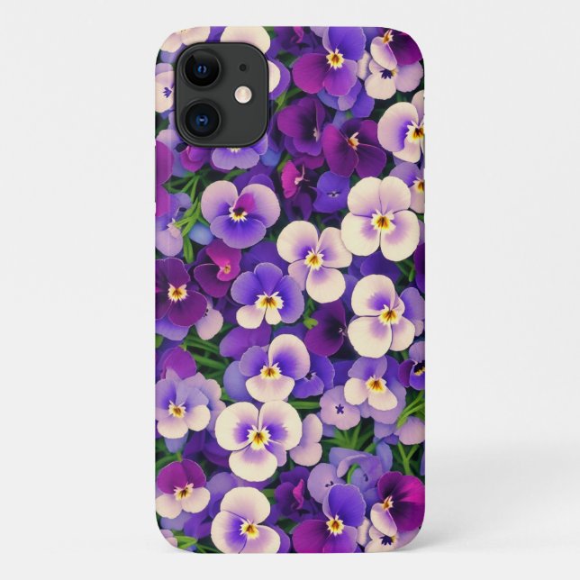 Lila Pansy Blume Telefoncase Case-Mate iPhone Hülle (Rückseite)