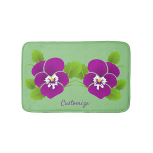 Lila Pansy Blume Thunder_Cove Badematte