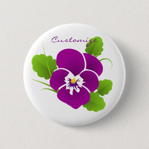 Lila Pansy Blume Thunder_Cove Button