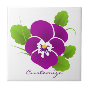 Lila Pansy Blume Thunder_Cove Fliese