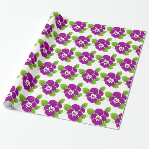 Lila Pansy Blume Thunder_Cove Geschenkpapier