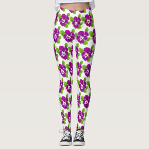 Lila Pansy Blume Thunder_Cove Leggings