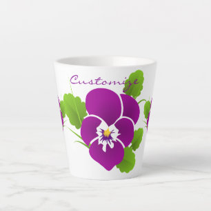 Lila Pansy Blume Thunder_Cove Milchtasse