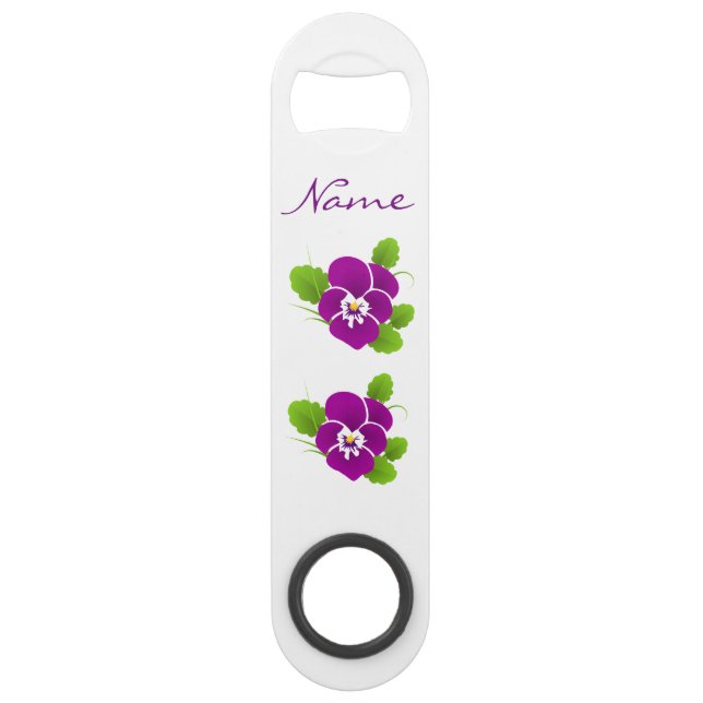 Lila Pansy Blume Thunder_Cove Speed Flaschenöffner (Vorderseite)