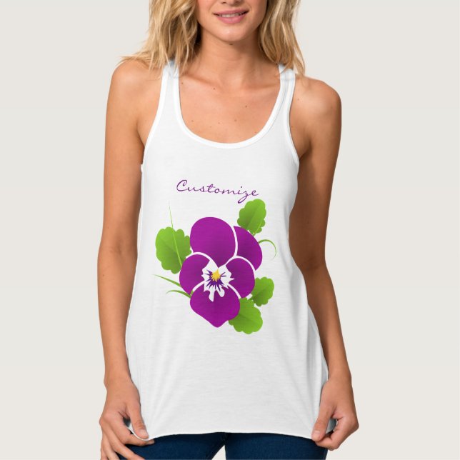Lila Pansy Blume Thunder_Cove Tank Top (Vorderseite)