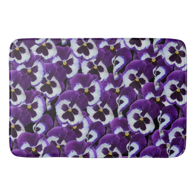 Lila Pansy Bouquet, Badematte (Vorderseite)