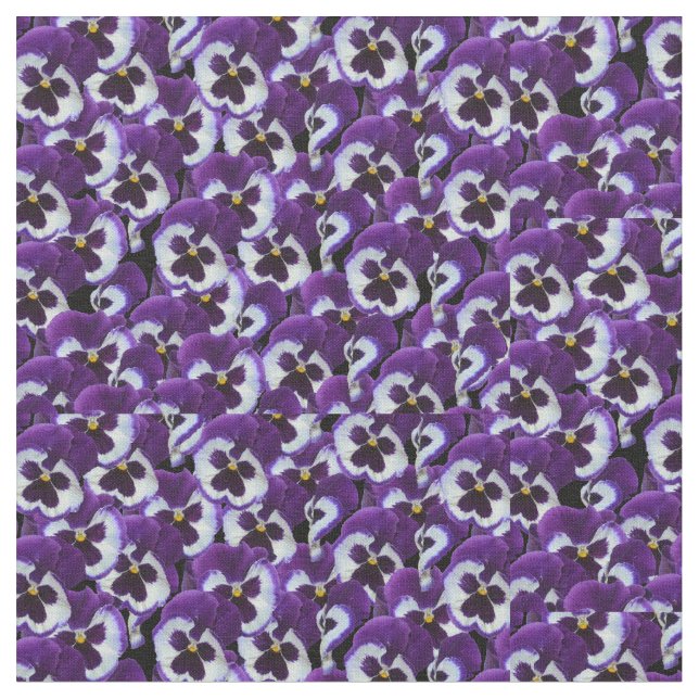 Lila Pansy Bouquet, Stoff (Nahaufnahme)