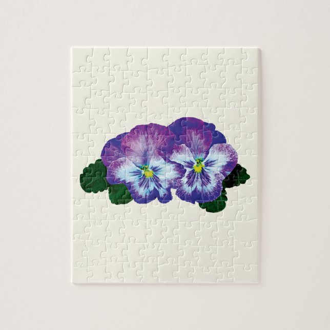 Lila Pansy Duo Puzzle (Vertikal)