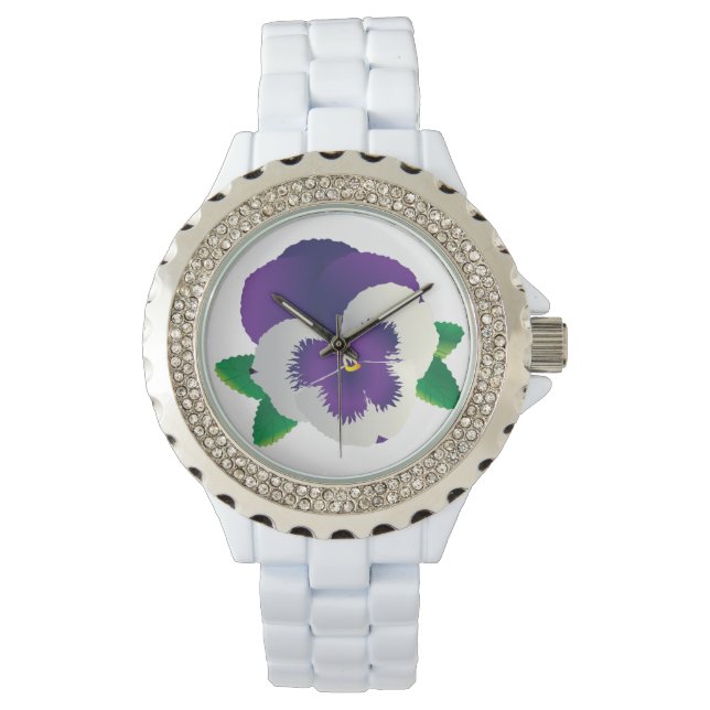 Lila Pansy eWatch Armbanduhr (Vorderseite)