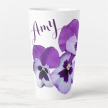 Lila Pansy floral Amy Name anpassbar boho