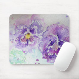 Lila Pansy Floral Blume Computermatte Pad Mousepad