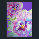 Lila Pansy Floral Blume Wasserfarben-Poster Poster<br><div class="desc">Lila Pansy Blumengeflecht Poster. Ein prachtvolles Plakat,  um die Dekoration zu ergänzen. Entworfen aus meinen ursprünglichen Aquarellbildern,  die ich aus meinem eigenen Blumengarten gemalt habe.</div>