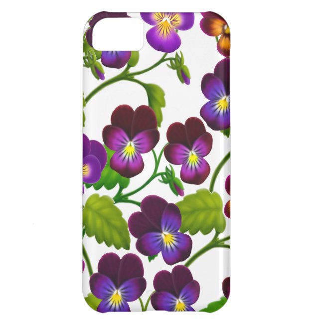 Lila Pansy-Garten-Blumen iPhone 5 Kasten Case-Mate iPhone Hülle (Rückseite)