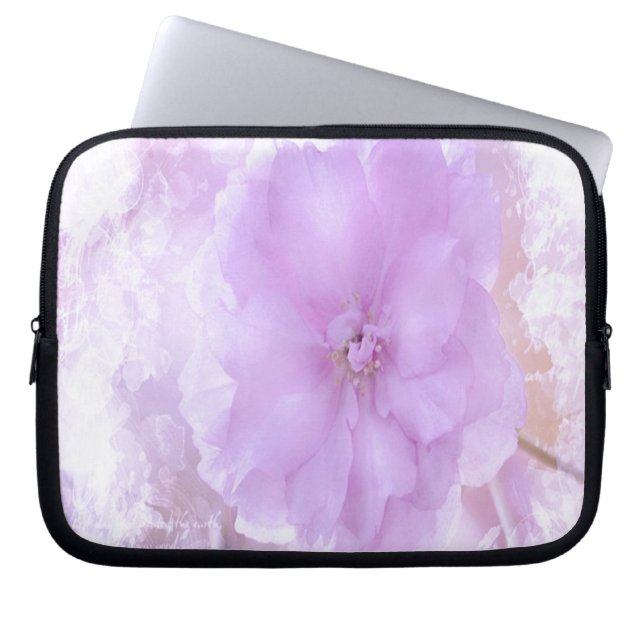 Lila Pansy Laptopschutzhülle (Vorderseite)