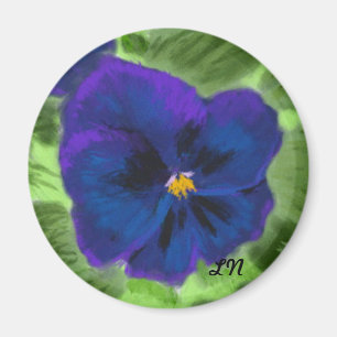 Lila Pansy-Magnet Magnet