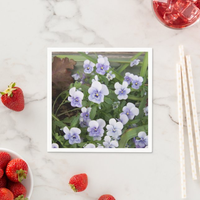 Lila Pansy Paper Napkins Serviette (Beispiel)