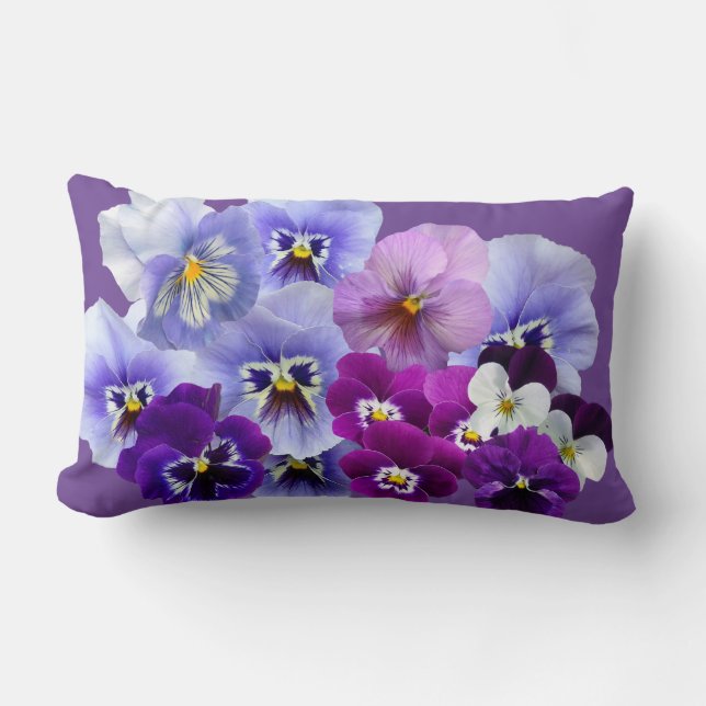 Lila Pansy Pillow Lendenkissen (Vorderseite)