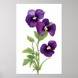 Lila Pansy Poster