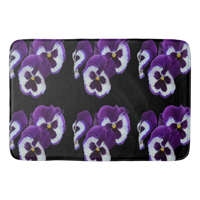 Lila Pansy Posy, Badematte (Vorderseite)