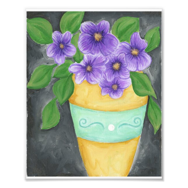 Lila Pansy Print Fotodruck (Vorne)