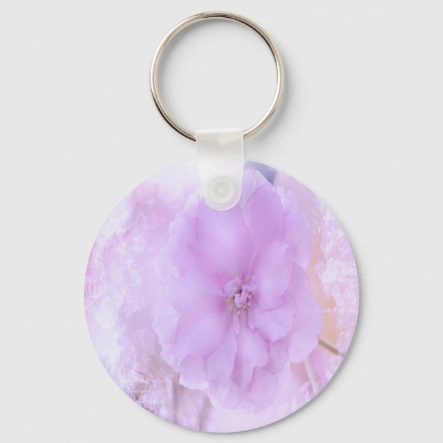 Lila Pansy Schlüsselanhänger (Vorderseite)