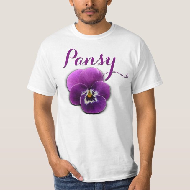 Lila Pansy T-Shirt (Vorderseite)