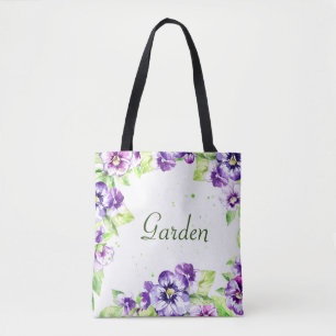 Lila Pansy Tote Bag