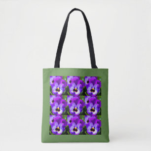 Lila Pansy Tote Bag