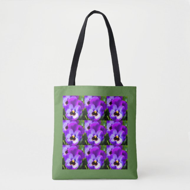 Lila Pansy Tote Bag (Vorderseite)