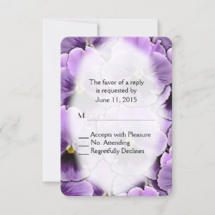 Lila Pansy UAWG RSVP Karte