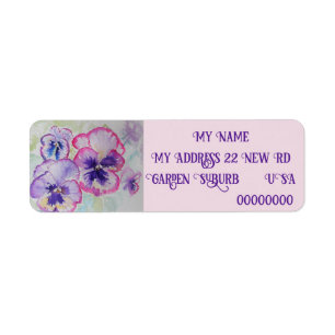 Lila Pansy Wasserfarbe Blume Blumenmuster