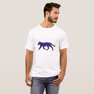Lila Panther-Silhouette - Wählen Sie Hintergrund c T-Shirt