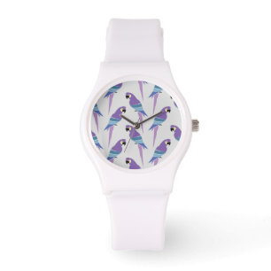 Lila Papageien Armbanduhr