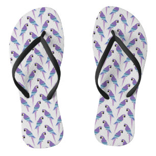 Lila Papageien Flip Flops