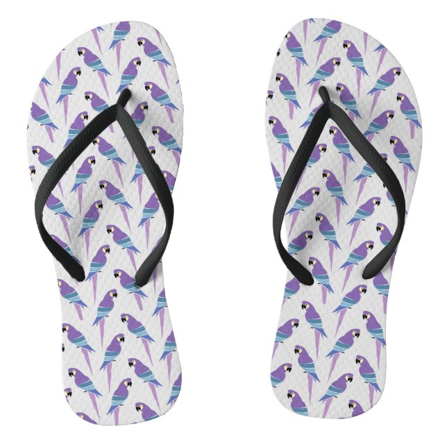 Lila Papageien Flip Flops (Fußbett)