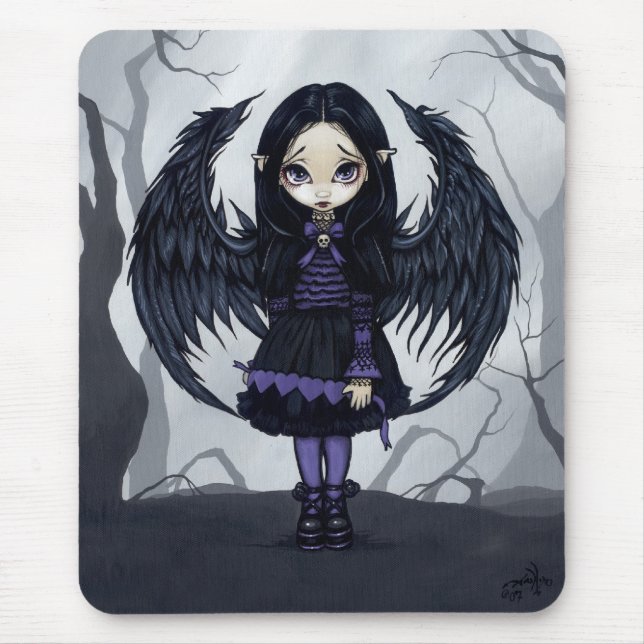 "Lila Papierherzen" Mousepad (Vorne)