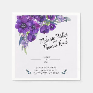 Lila Paprikaschoten Serviette