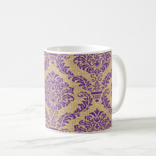 Lila Pariser Stimmungen Damaskus Kaffee Tasse (VorderseiteRechts)