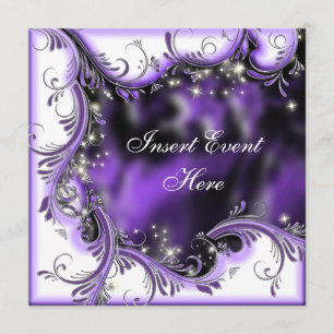 Lila Party Einladung