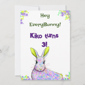 Lila Party Einladung