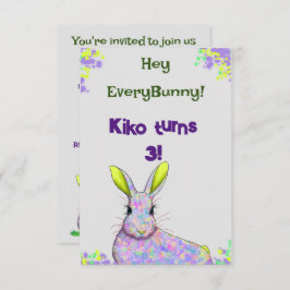 Lila Party Einladung