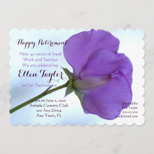 Lila Party Einladung für die Versorgung mit Süßhol